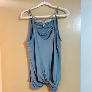 Sage Green Strappy Relaxed Fit Tank